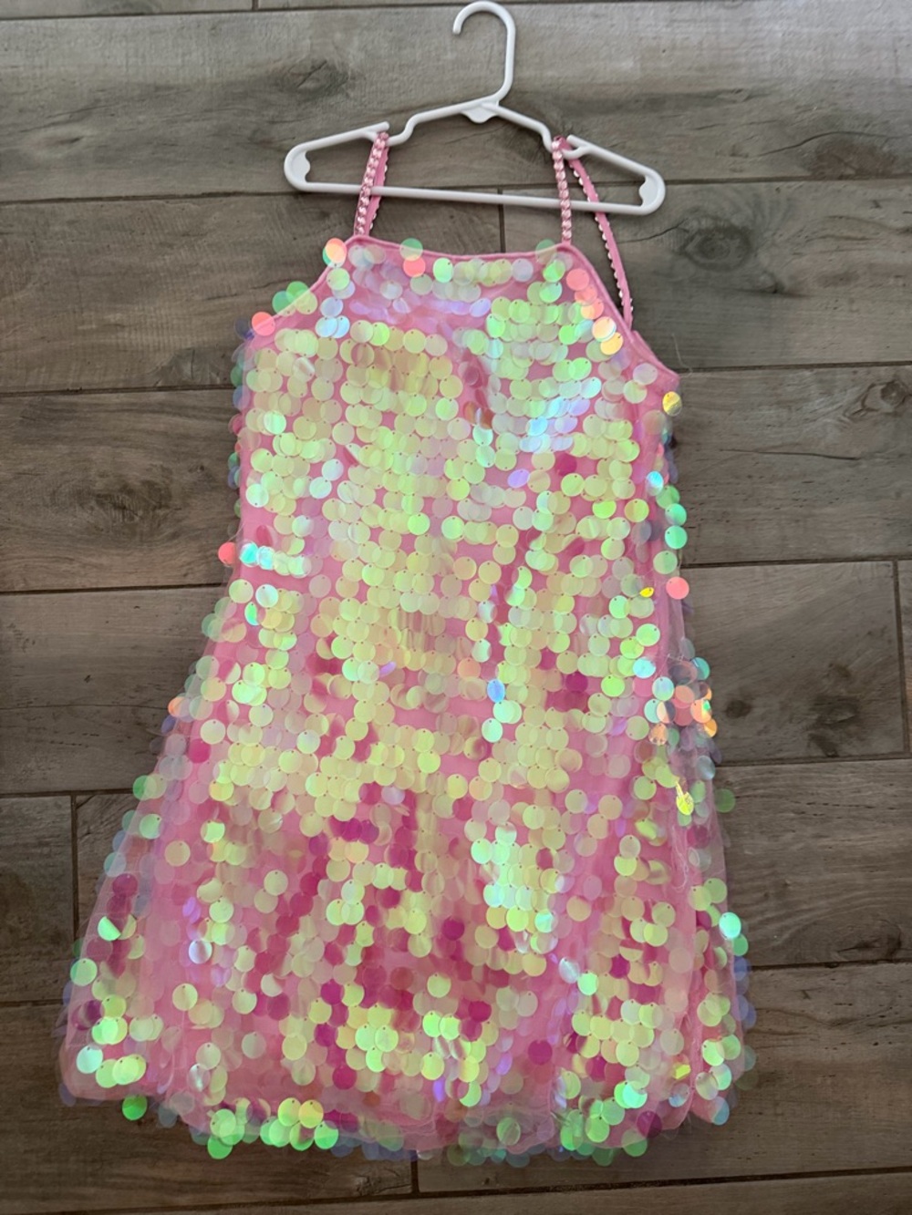 Lola + The Boys Pink Iridescent Sequin Dress for Girls